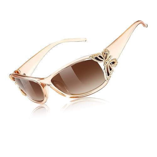 FEISEDY Trendy Polarized Y2K Sunglasses Wrap Around Butterfly Design Fashion Sunnies UV400 Protection B0078 - Image 1