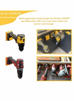 Y&D Bit Holders, Tools Mount Holder for Dewalt 12V 20V Drill, Also Fit Milwaukee M18 18V 10 Packs (w/s 40 screws, yellow)  - Image 3
