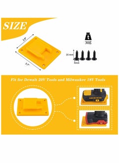 Y&D Bit Holders, Tools Mount Holder for Dewalt 12V 20V Drill, Also Fit Milwaukee M18 18V 10 Packs (w/s 40 screws, yellow)  - Image 2