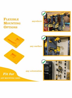 Y&D Bit Holders, Tools Mount Holder for Dewalt 12V 20V Drill, Also Fit Milwaukee M18 18V 10 Packs (w/s 40 screws, yellow)  - Image 5