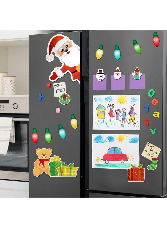 TOODOO Christmas Refrigerator Magnets Magnetic Christmas Tree Magnets for Refrigerator Stickers Decoration Christmas Magnets for Refrigerator Santa Reindeer Holiday Magnets for Fridge Metal Door Garage - Image 4