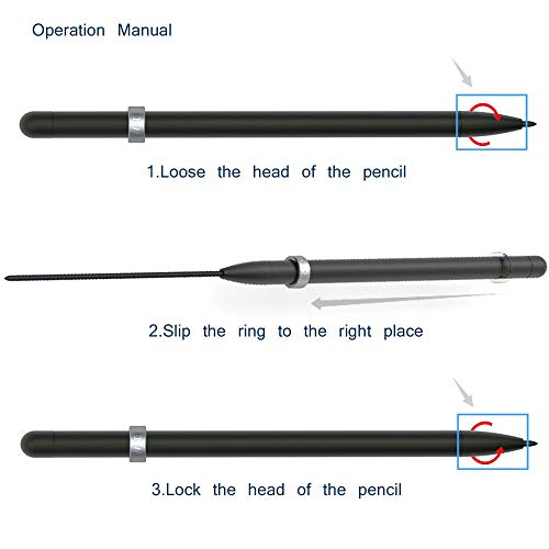 WSD Mechanical Pencils, Magnetic Control Pencil, CNC Machined, Universal 2.0mm Pencil Refill, Black - Image 2