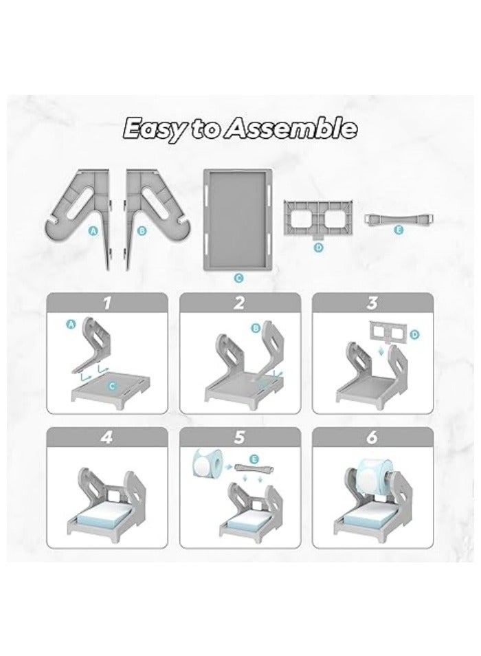 Label Holder for Rolls and Fanfold Labels Shipping Labels Stand Desktop Thermal Printer DIY Accessory Business Supplies for Home, Office - Image 3