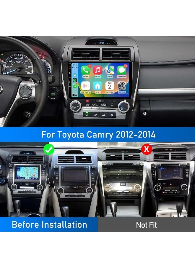 Vierex Android Car Stereo Screen For Toyota Camry 2012-2014 With Apple Carplay Android Auto GPS, WiFi, AHD Backup Camera Included Fast Interface Touch Screen QLED (2+32GB Carplay)  - Image 2