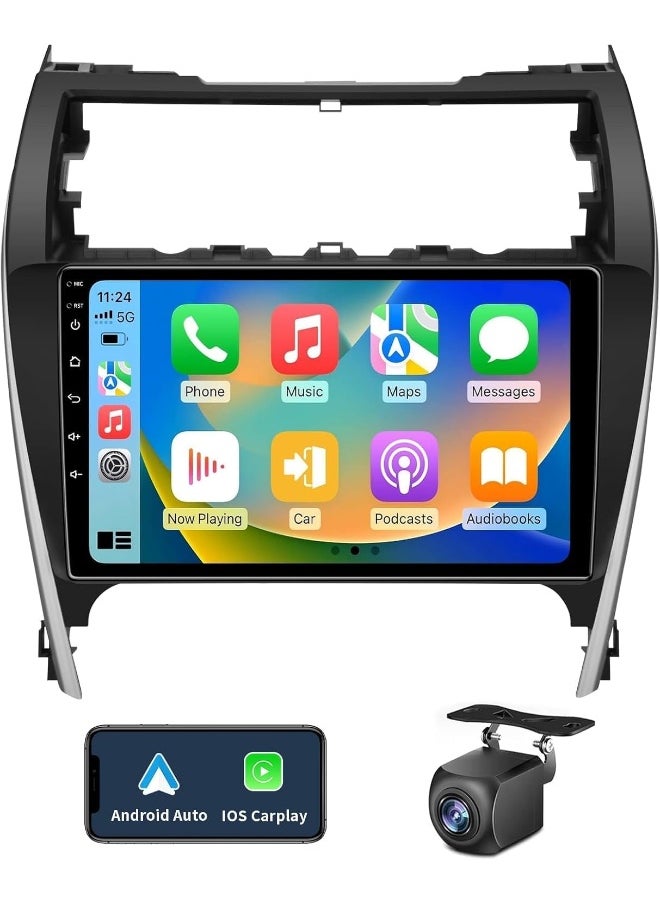 Vierex Android Car Stereo Screen For Toyota Camry 2012-2014 With Apple Carplay Android Auto GPS, WiFi, AHD Backup Camera Included Fast Interface Touch Screen QLED (2+32GB Carplay)  - Image 1