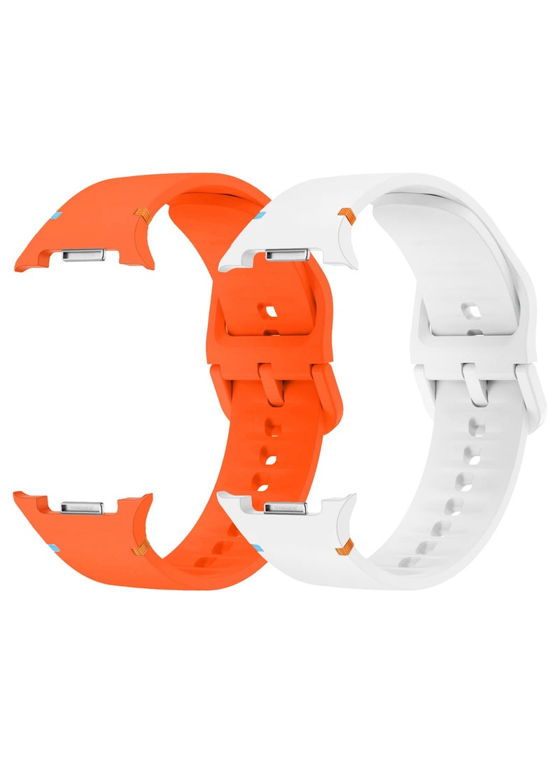 2Packs Sport Band for Galaxy Watch 8 40mm 44mm and Watch 8 Classic 46mm, Silicone Replacement Strap, M/L Size - Image 1