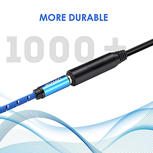 Devinal 6.35mm 1/4" inch TRS Plug Male to 1/4 Female Headphone Guitar Extension Cable Cord, Gold Plated Audio Cable Stereo Extender, 6 feet (1.8 M) - Image 2