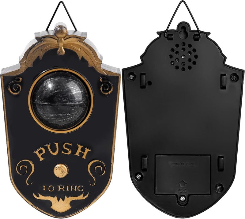 Fengek Halloween Doorbell, Animated Eyeball Haunted Doorbell Halloween Decoration with Spooky Sounds, Trick or Treat Event for Halloween Party House Decor, Black - Image 3