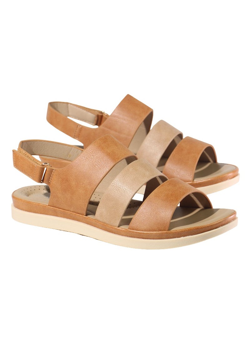 Mon Ami Mon ami Girls’ & Women’s Open Toe Flat Sandals | Adjustable Back Strap Casual Summer Shoes | Comfortable, Lightweight, Breathable & Stylish Sandals for Daily Wear  - Image 1