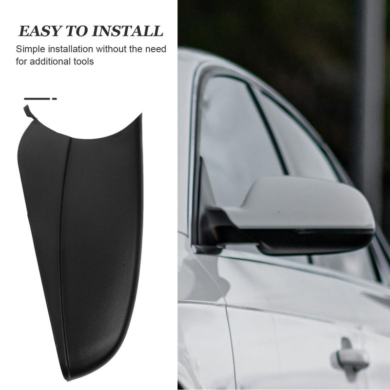Left Side Car Mirror Cover Compatible Mk5 Compact Hatchback Matte Black - Image 4