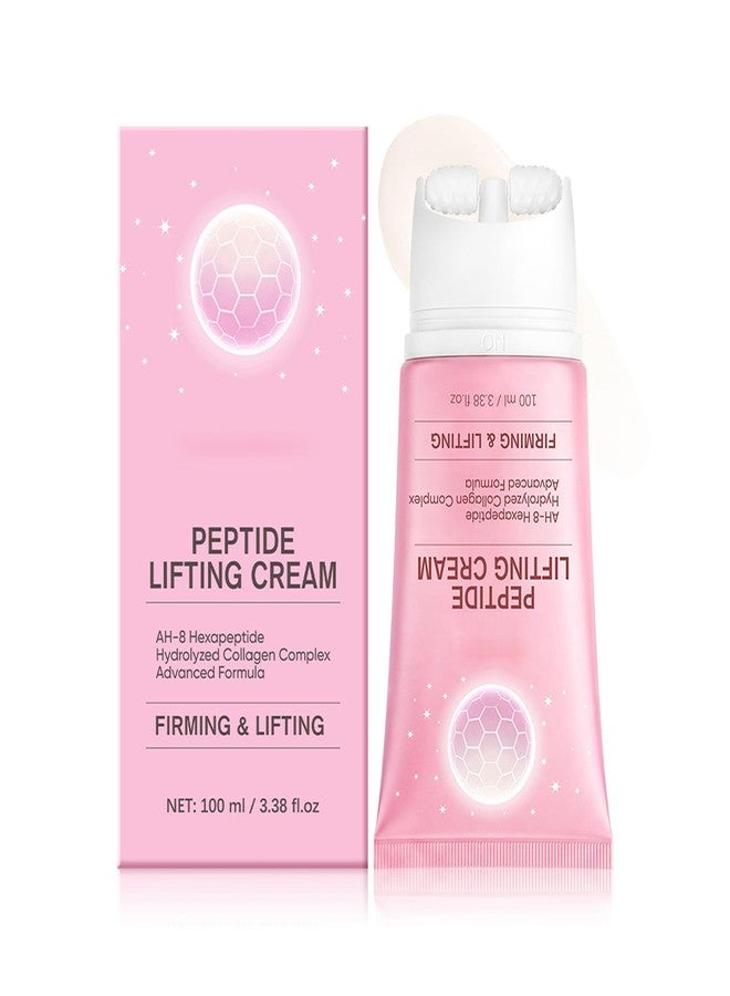Easilydays Neck Firming Cream with Roller, AH-8 Hexapeptide & Collagen Complex, Peptide Lifting Cream for Crepey Skin, Aging Moisturizer, Smooth Wrinkles & Fine Lines, Lift & Firm, for All Skin Types - Image 1
