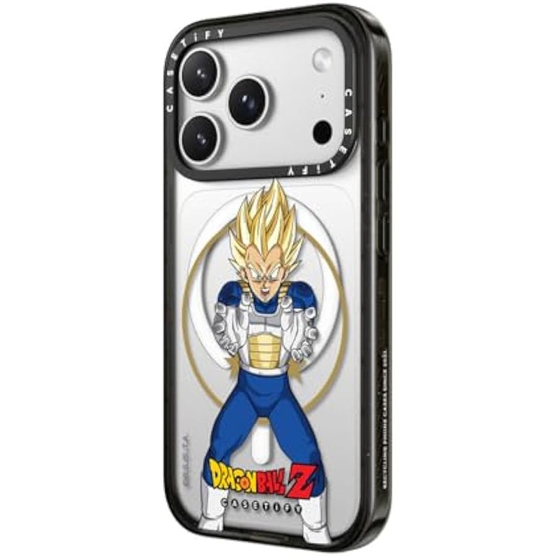 Casetify Impact iPhone 17 Pro Max Case 【Dragon Ball Colab/Slim/Magsafe / 8.2 ft. 4X Military Grade Drop Protection】 - Super Saiyan Vegeta - Clear Black - Image 4