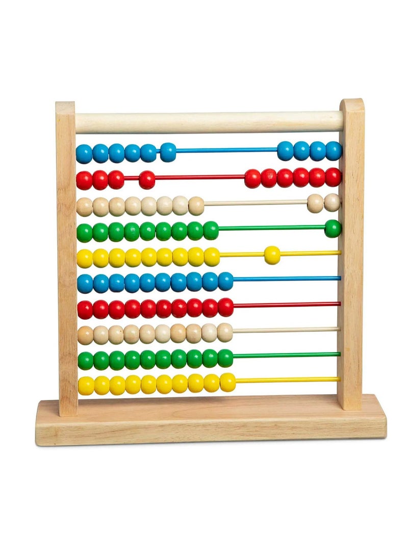 Melissa & Doug - Wooden Abacus - Classic Counting Tool, Colorful Beads for Math & Motor Skills, Ages 3+ - Image 1
