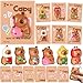 Charnoel 24 Sets Valentines Day Gift Capybara Stress Balls Bulk with Positive Support Card Squeeze Fidget for Classroom Reward Valentines Gift Exchange Capybara Party Favors Office Employee Coworker - Image 2