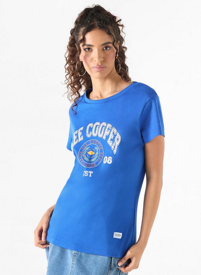 لي كوبر تيشيرت بياقة مستديرة وأكمام قصيرة وطبعات من لي كوبر - Image 1