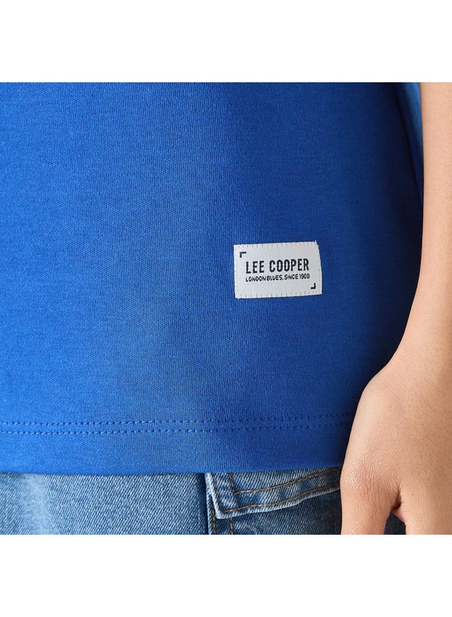 Lee Cooper Lee Cooper Printed Round Neck T-shirt with Short Sleeves - Image 4