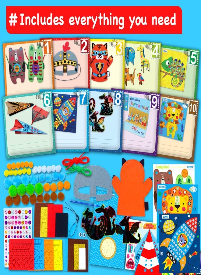 EZCRA Craft Box for Kids Ages 4-8 - 21-in-1 Arts and Crafts Kit - Image 2