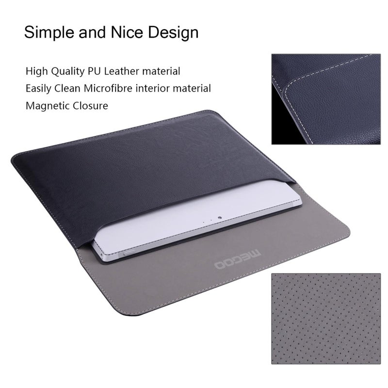 Megoo Megoo Protective Sleeve for Surface Laptop 7 15 Inch, / Surface Laptop Studio 14.4 Inch, Slim and Lightweight Leather Protective Sleeve, Also Compatible for Microsoft Surface Book 13.5 Inch - Black  - Image 5