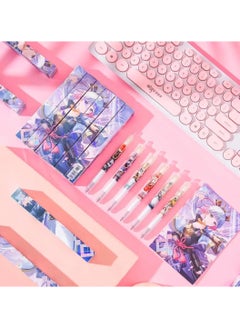 Generic قلم جل حبر أسود من Anime Genshin Impact للمدرسة والمكتب والمزيد (عبوة من 6 قطع، تصميم عشوائي)  - Image 3