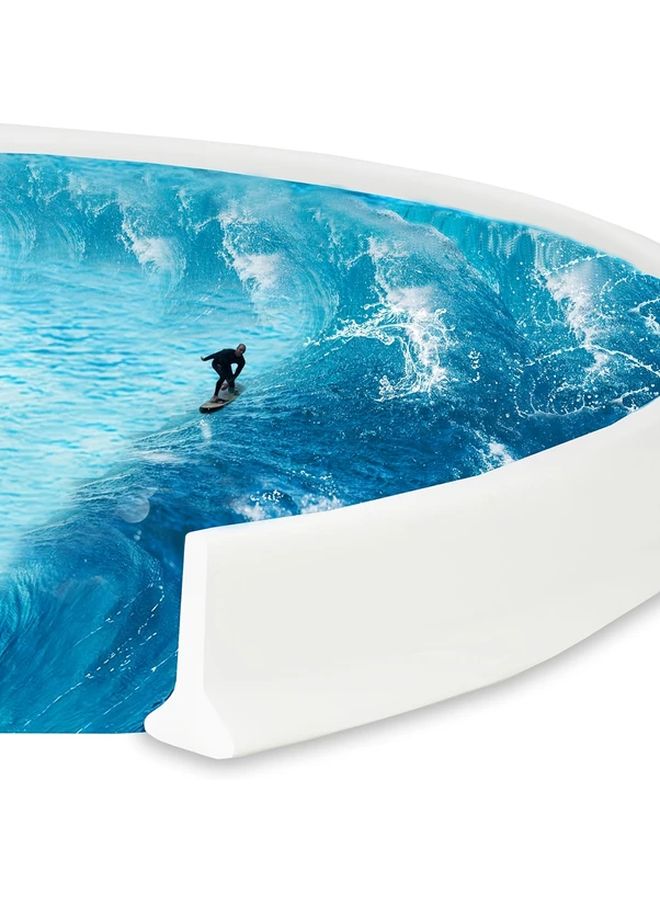 White Self Adhesive Waterproof Shower Barrier 118.11 Inch Foldable Water Dam Strip For Kitchen Countertop Sink Stove Gap - Image 5