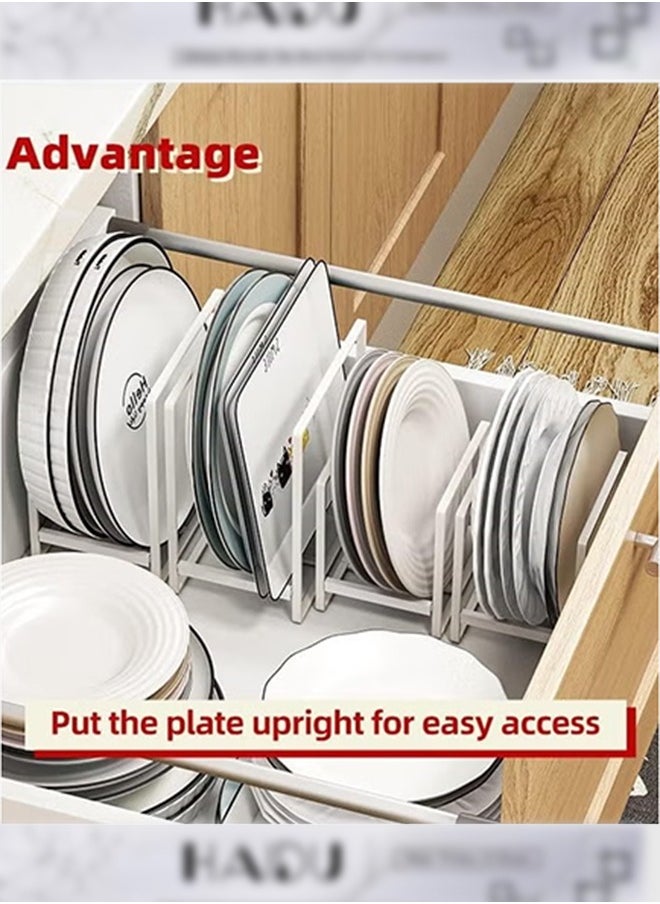 2PCS Kitchen Space Saver Dish Rack - White  Large