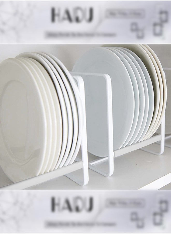 2PCS Kitchen Space Saver Dish Rack - White  Large