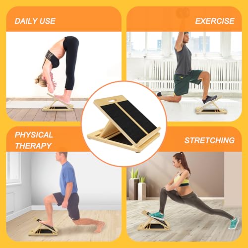 MUCITAGF Portable Slant Board for Calf Stretching, Adjustable Incline Board and Calf Stretcher, Physical Therapy Equipment for Knees, Ankle, Heel, Feet and Leg - Image 5