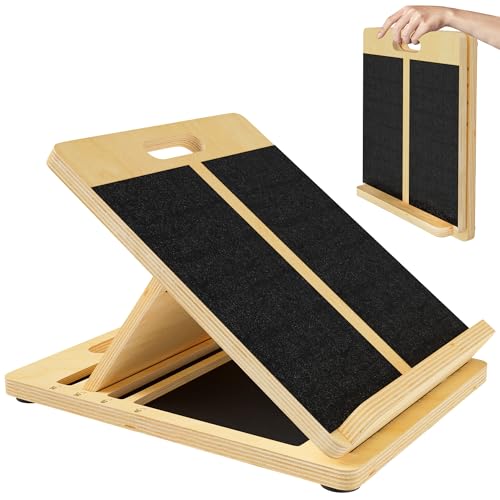MUCITAGF Portable Slant Board for Calf Stretching, Adjustable Incline Board and Calf Stretcher, Physical Therapy Equipment for Knees, Ankle, Heel, Feet and Leg - Image 1