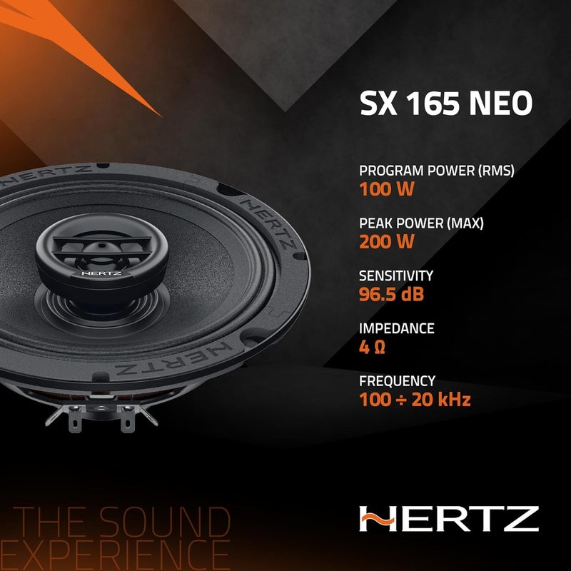 Hertz SPL Show Series SX-165-NEO 6.5" Two-Way SPL Coaxial Speakers with Neo Magnets and UV/Waterproofing - Image 5