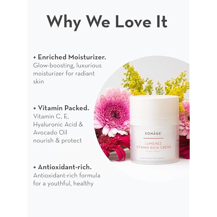 SONAGE Lumenez Vitamin Facial Cream: Daily Restorative Moisturizer with Vitamin C | Hydrating Cream for Dry Skin - Image 4