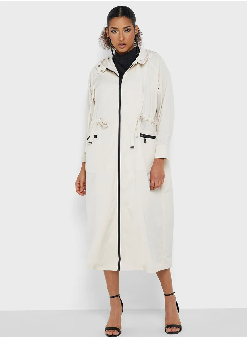 Montania Pocket Detail Longline Coat