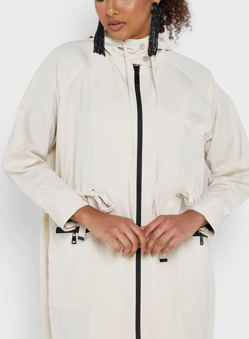 Montania Pocket Detail Longline Coat