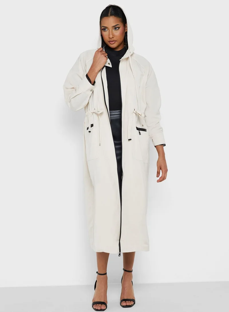 Montania Pocket Detail Longline Coat
