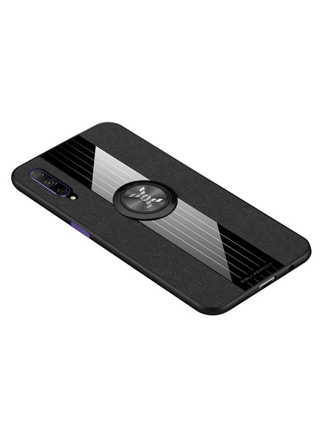 Case For Huawei Honor 9X Pro Stitching Cloth Textue Shockproof TPU Protective Case with Ring Holder
