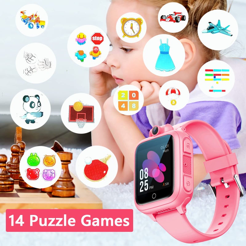TEZILON Smart Watch for Kids Kids Watch Education Toy 14 Puzzle Games MP3 Music Player Video Camera Alarm Clock Recorder Calculator Stopwatch Calendar Timer Christmas Birthday Gift for Boys Girls Ages 3-15 - Image 3