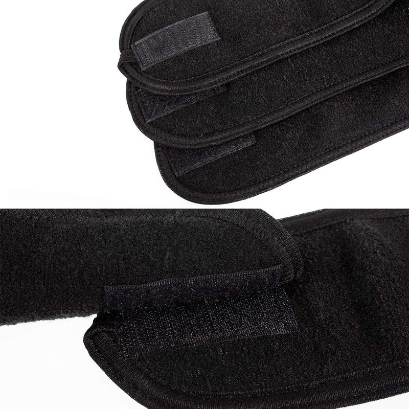 Whaline Spa Facial Headband Head Wrap Terry Cloth Headband 4 Counts Stretch Towel for Bath, Makeup and Sport (Black) - Image 5