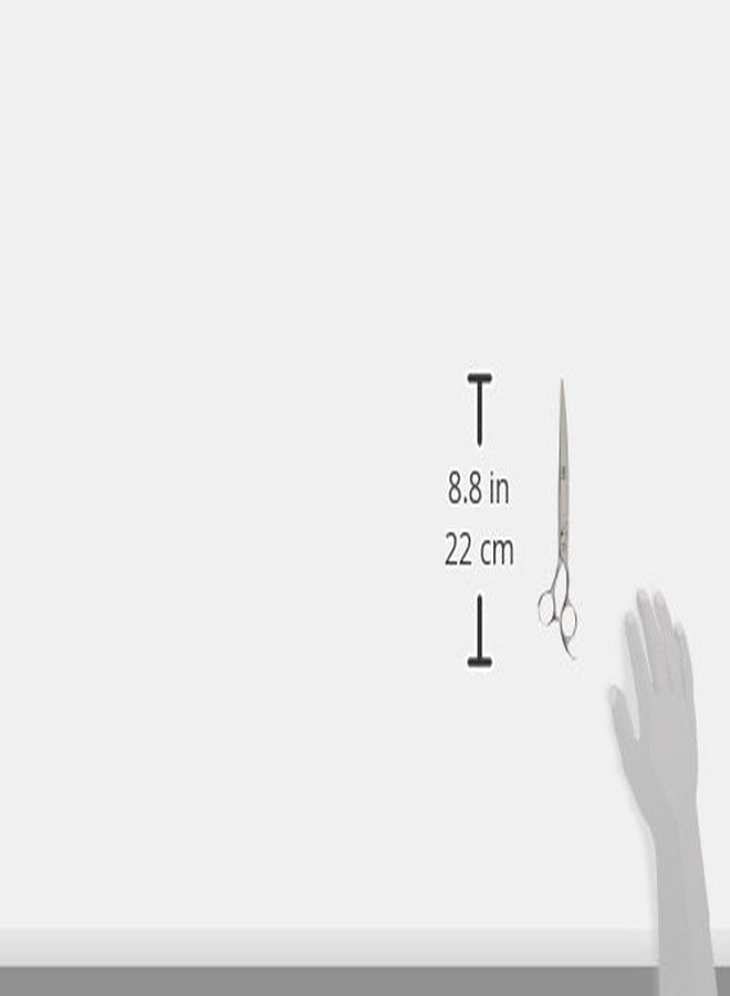 شيرز دايركت مقص حلاقة احترافي منحني مريح من ShearsDirect مقاس 8 بوصات بمقبض جانبي ومسند أصابع ثابت - Image 4