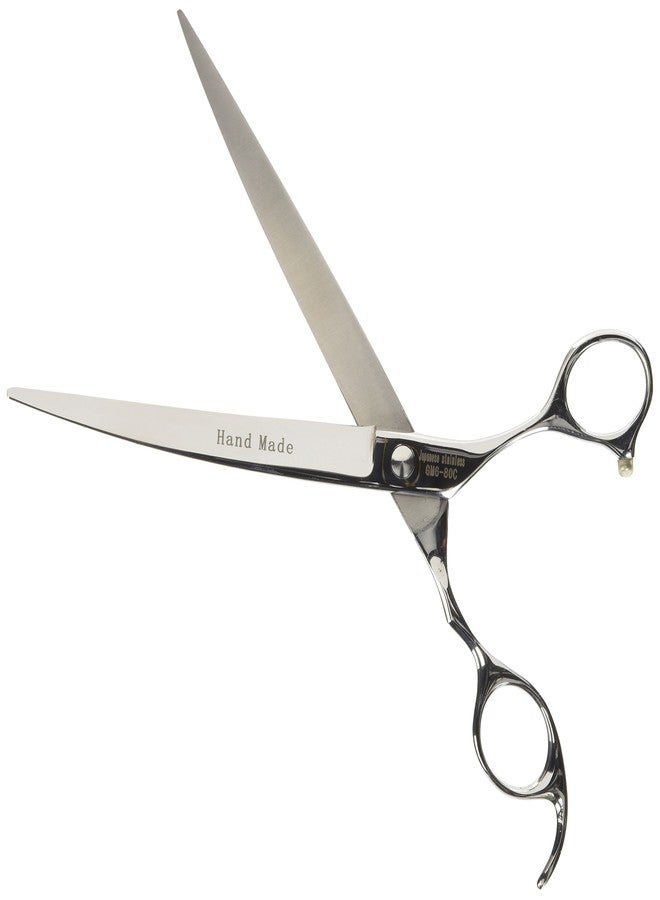 شيرز دايركت مقص حلاقة احترافي منحني مريح من ShearsDirect مقاس 8 بوصات بمقبض جانبي ومسند أصابع ثابت - Image 2