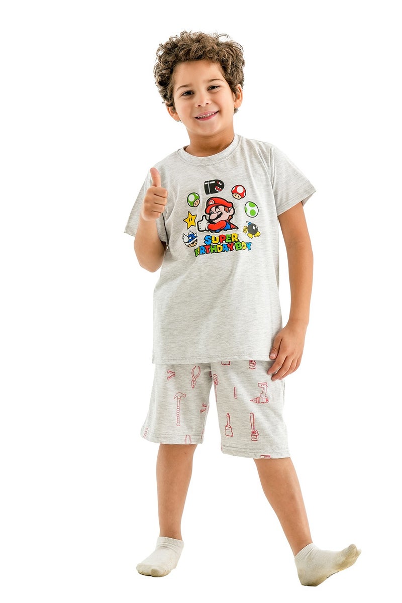 JOCKEY Boy Mario Printed Summer Shorts Set