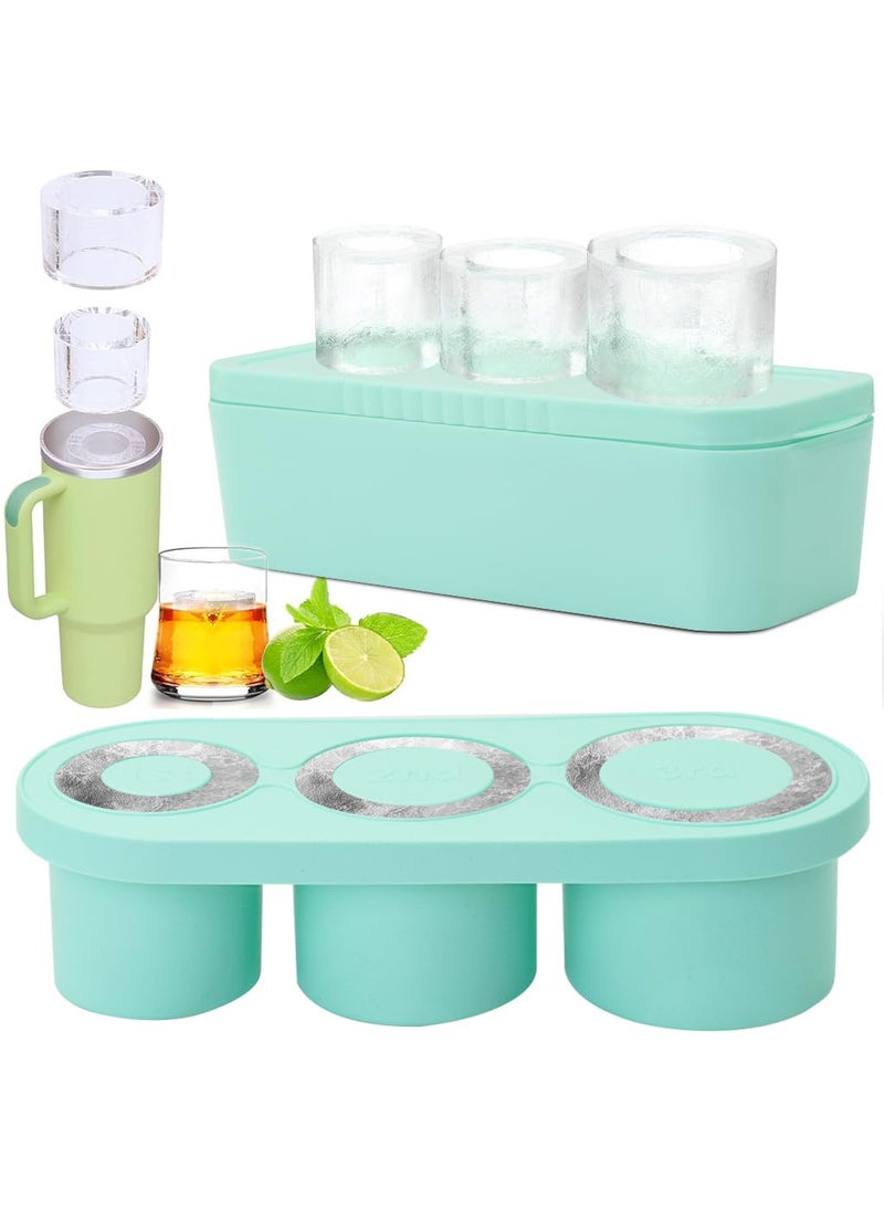 SUPVOX Supvox® Ice Cube Mold for S-tanley Tumbler Cup BPA-Free Foodgrade Silicone 3-Mold Cylinder Ice Cube Mold Ice Cube Tray for Freezer Ideal for Making Cool Drinks, Juice, Iced Coffee  - Image 1