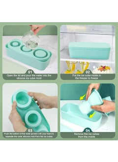 SUPVOX Supvox® Ice Cube Mold for S-tanley Tumbler Cup BPA-Free Foodgrade Silicone 3-Mold Cylinder Ice Cube Mold Ice Cube Tray for Freezer Ideal for Making Cool Drinks, Juice, Iced Coffee  - Image 4