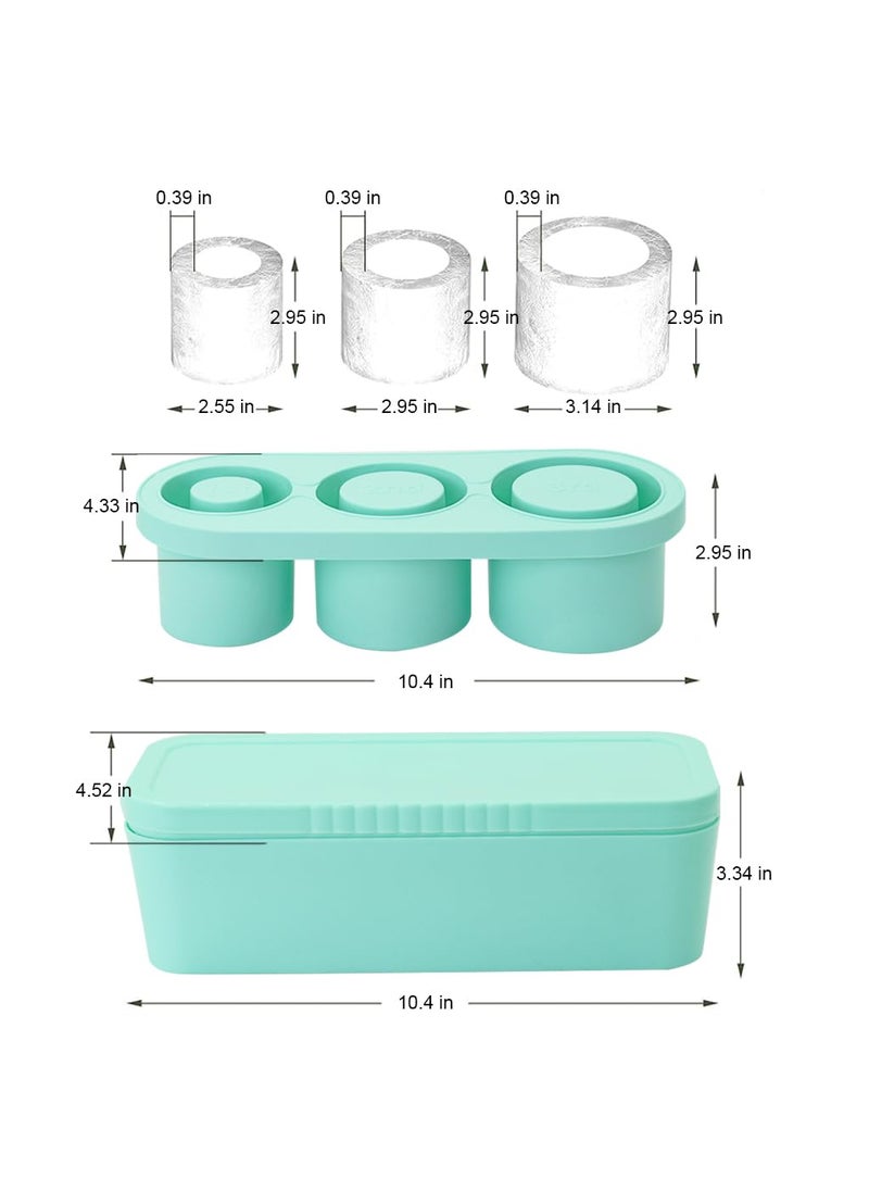 SUPVOX Supvox® Ice Cube Mold for S-tanley Tumbler Cup BPA-Free Foodgrade Silicone 3-Mold Cylinder Ice Cube Mold Ice Cube Tray for Freezer Ideal for Making Cool Drinks, Juice, Iced Coffee  - Image 3
