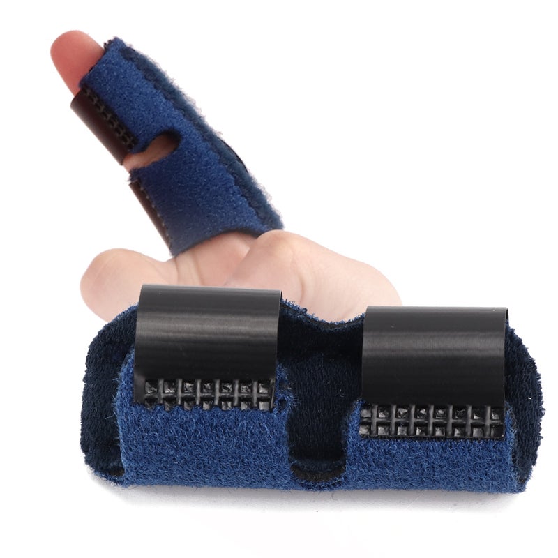 سوار تثبيت أصابع منقوّم (لتصليح المشاكل) وشريط تثبيت لتصليح وتقويم الأصابع المكسورة أو المنحنية للنساء والأطفال - أسود - Image 5
