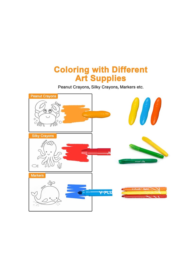 YPlus Coloring Paper Roll for Kids, Toddler Drawing Paper Roll, Squeaky Clean Sticky Wall Painting Stickers Set for Gift, 120 * 11.8 Inch - Image 4