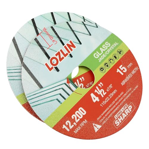 LOZLIN Diamond Blades 3-Pack 4.5" Diamond Multi-Purpose Saw Blades - Heavy Duty Angle Grinder Discs for Cutting Marble/Quartz/Stone/Tile/Metal/Plastic (Nano-Diamond, 3) - Image 3
