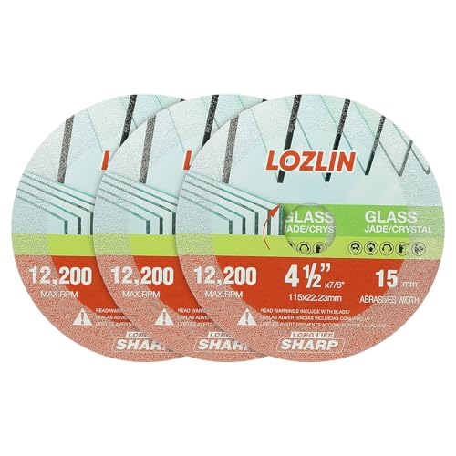 LOZLIN Diamond Blades 3-Pack 4.5" Diamond Multi-Purpose Saw Blades - Heavy Duty Angle Grinder Discs for Cutting Marble/Quartz/Stone/Tile/Metal/Plastic (Nano-Diamond, 3) - Image 1