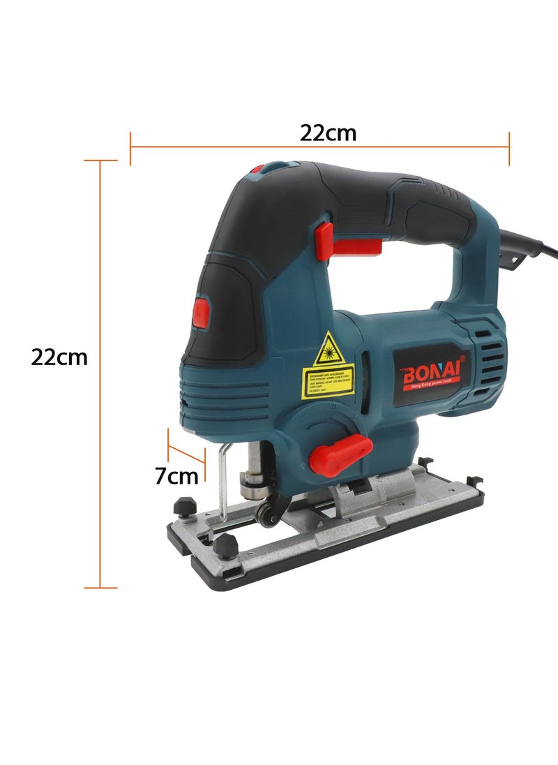 BONAI - Bonai Jigsaw Cutter - 6-Speed Variable LED Light Laser Guide Titanium Blade For Wood PVC and Metal Cutting - Image 1