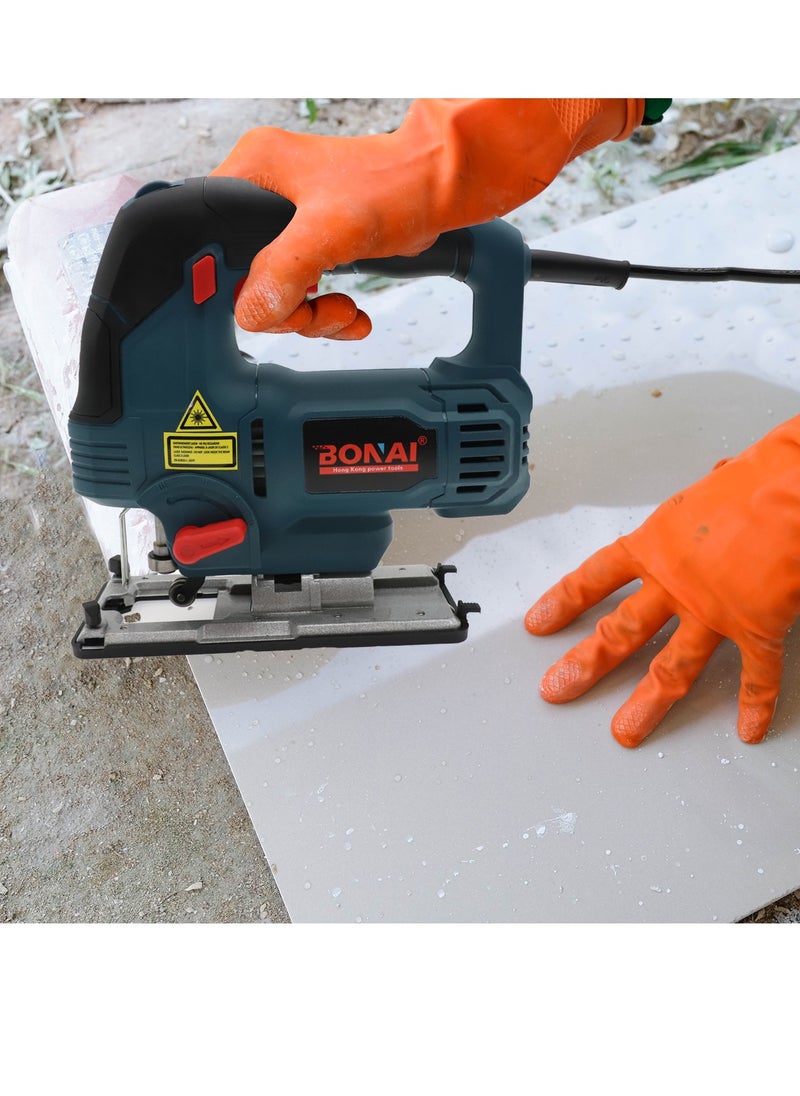 BONAI - Bonai Jigsaw Cutter - 6-Speed Variable LED Light Laser Guide Titanium Blade For Wood PVC and Metal Cutting - Image 1