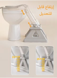 RENOVO RENOVO 2 in 1 Potty Training Seat Toddler Step Ladder Baby Seat with Splash Guard Handle Ladder and Anti-Slip Pad and Cushion for Boys Girls Grey  - Image 5