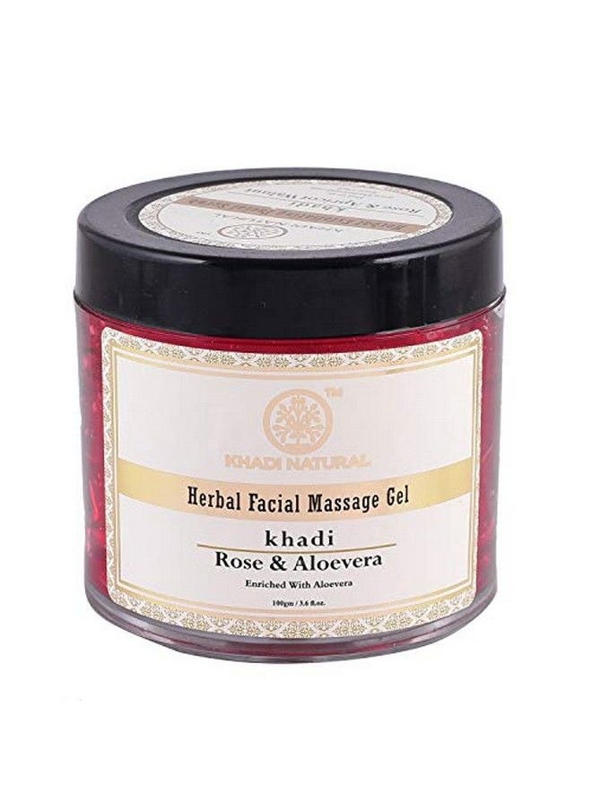 Khadi Natural Rose And Aloevera Face Massage Gel 100G & Rose And Papaya Face Scrub 50G  - Image 3